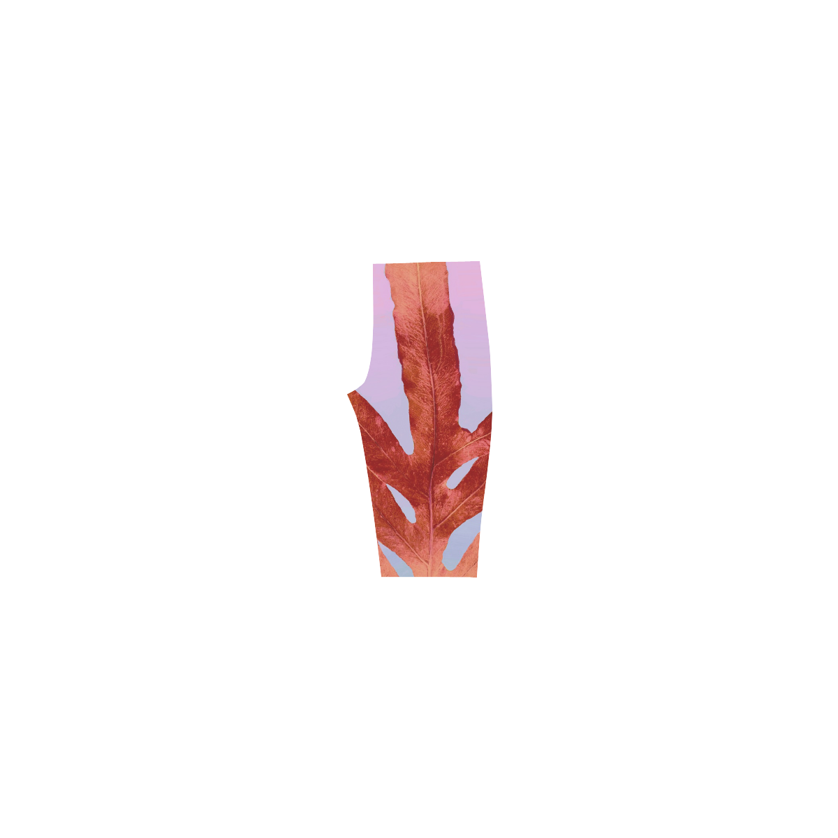 Ppink nature red pantone Hestia Cropped Leggings (Model L03)