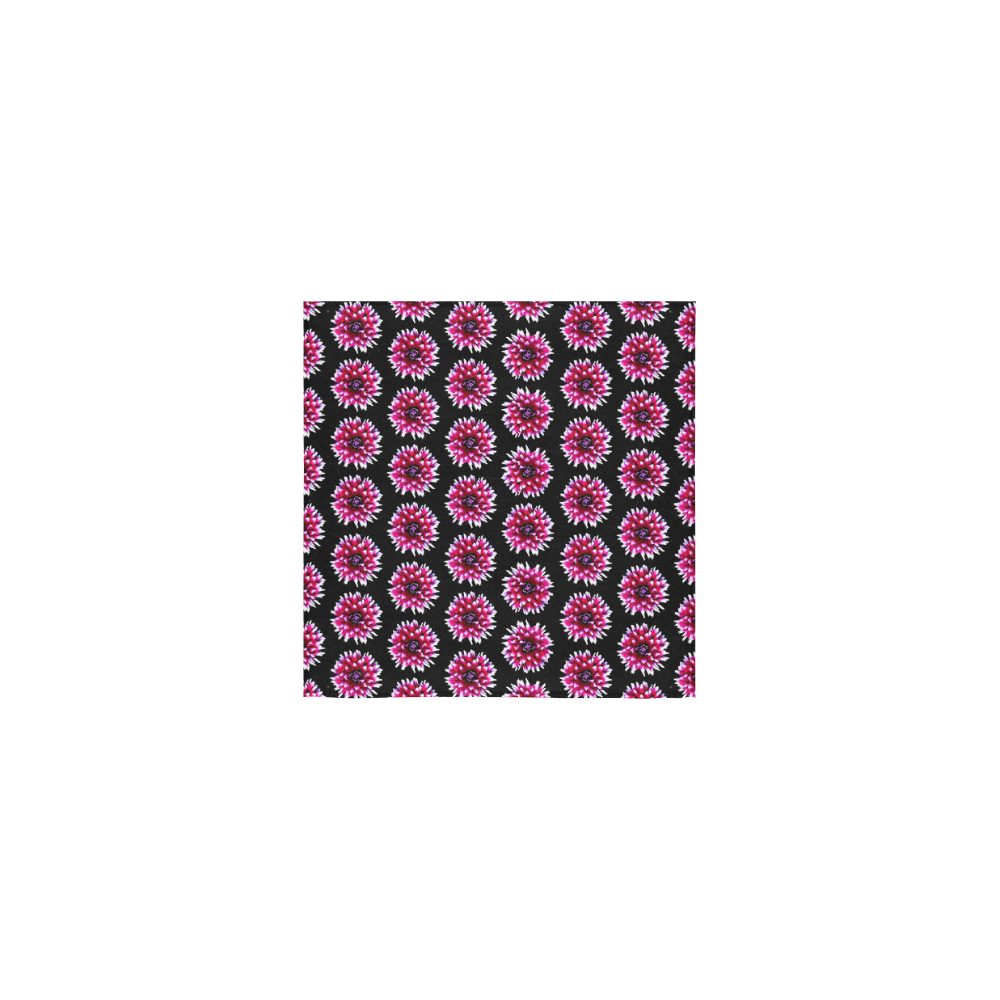 Dahlias Pattern in Pink, Red Square Towel 13“x13”