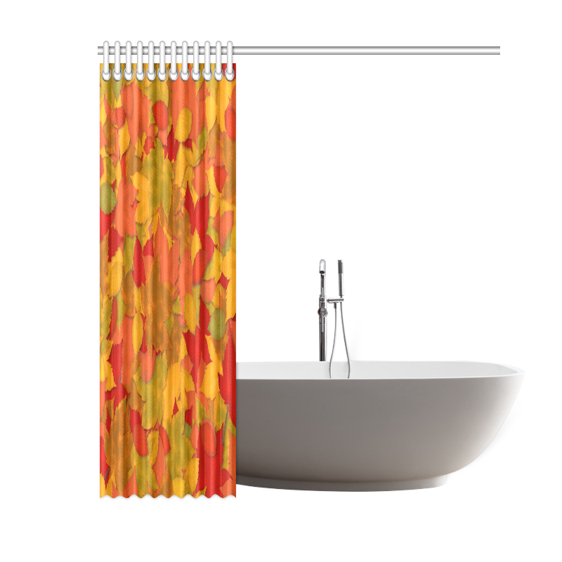 Abstract Autumn Leaf Pattern by ArtformDesigns Shower Curtain 60"x72"