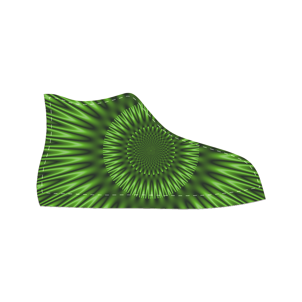 Green Lagoon Men’s Classic High Top Canvas Shoes (Model 017)