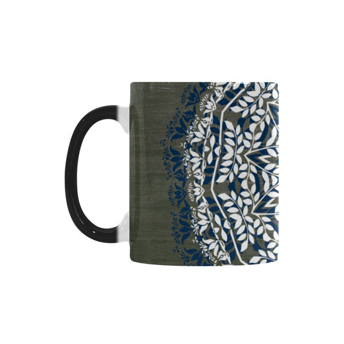 Blue, grey and white mandala Custom Morphing Mug
