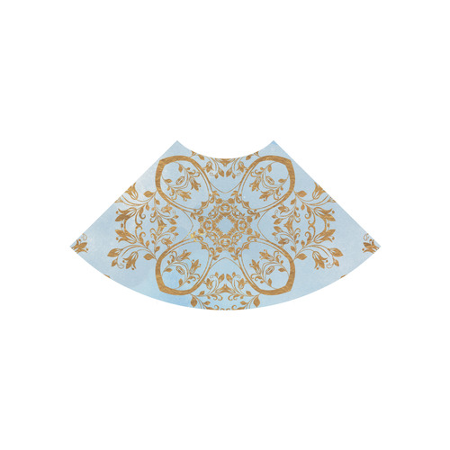 Gold and blue flourish ornament mandala Atalanta Casual Sundress(Model D04)