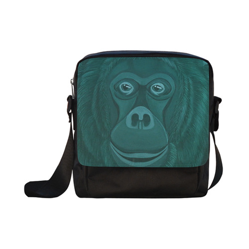 Forest Green Orangutan Crossbody Nylon Bags (Model 1633)