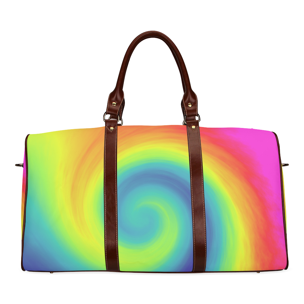 rainbow swirl Waterproof Travel Bag/Small (Model 1639)