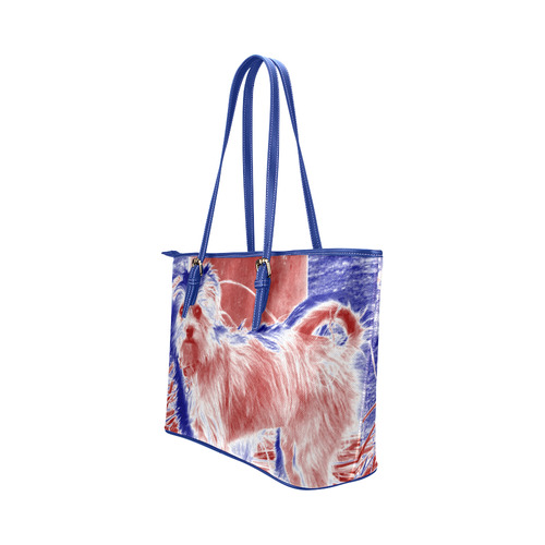 Terrier by Martina Webster Leather Tote Bag/Small (Model 1651)