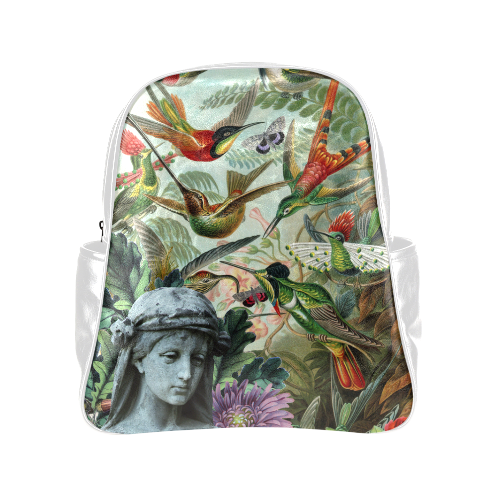 collage_memento mori_gloriasanchez Multi-Pockets Backpack (Model 1636)