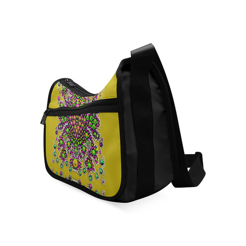 Fantasy flower peacock Mermaid with  pop art Crossbody Bags (Model 1616)