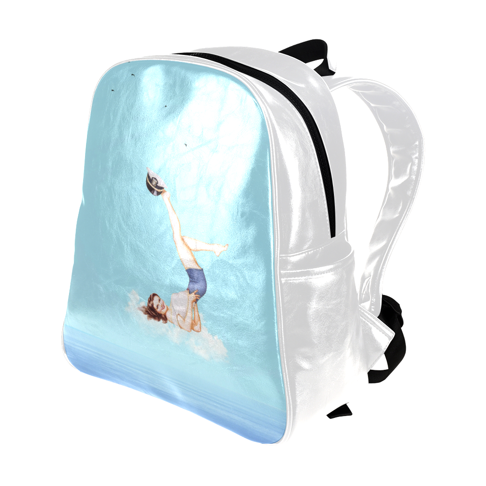 collage_Sailor_gloria sanchez Multi-Pockets Backpack (Model 1636)