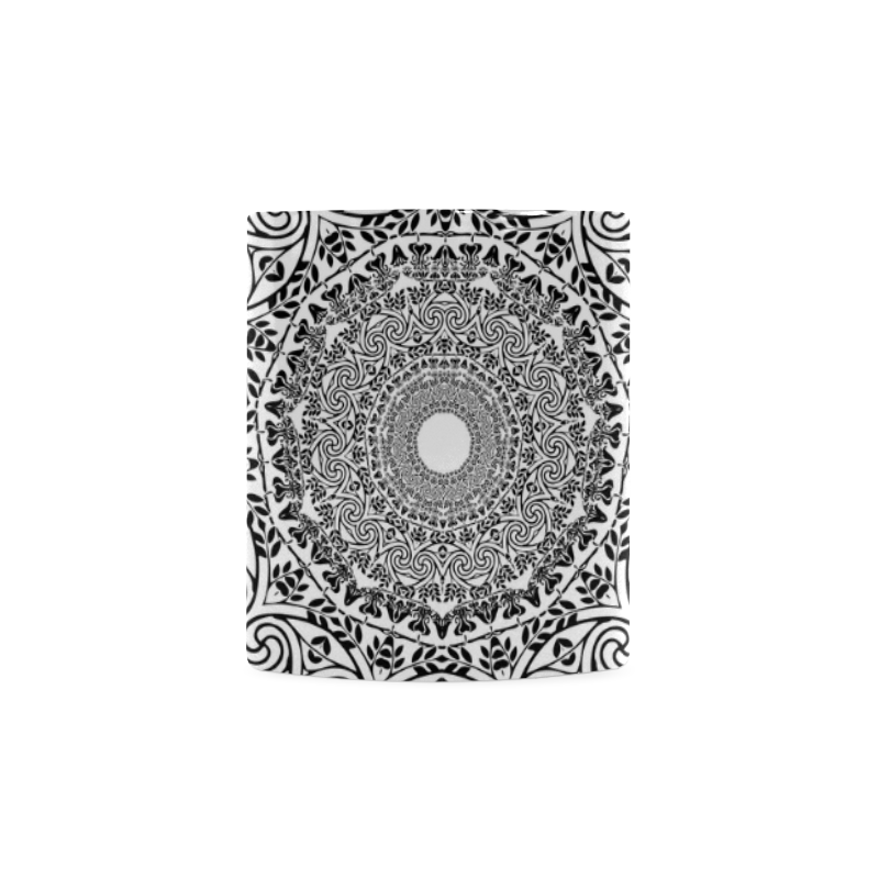 Deep black and white  mandala White Mug(11OZ)