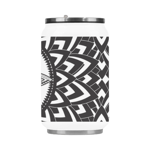 Black and white mandala Stainless Steel Vacuum Mug (10.3OZ)