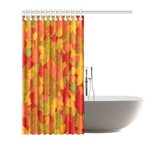 Abstract Autumn Leaf Pattern by ArtformDesigns Shower Curtain 66"x72"