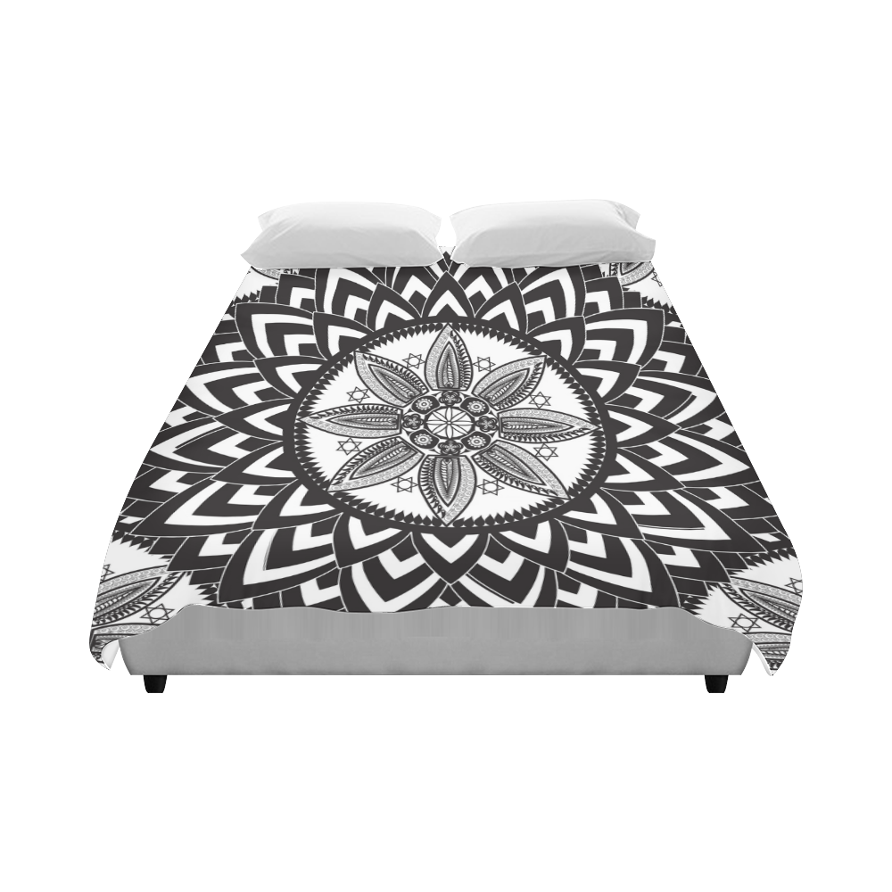 Black and white mandala Duvet Cover 86"x70" ( All-over-print)