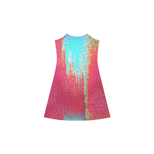 Abstract in Pink & Blue with Mandala by ArtformDesigns Alcestis Slip Dress (Model D05)