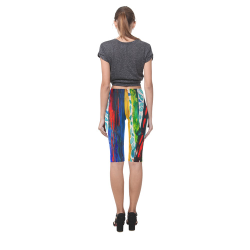 Rainbow Eucalyptus Graffiti artist tree Hestia Cropped Leggings (Model L03)