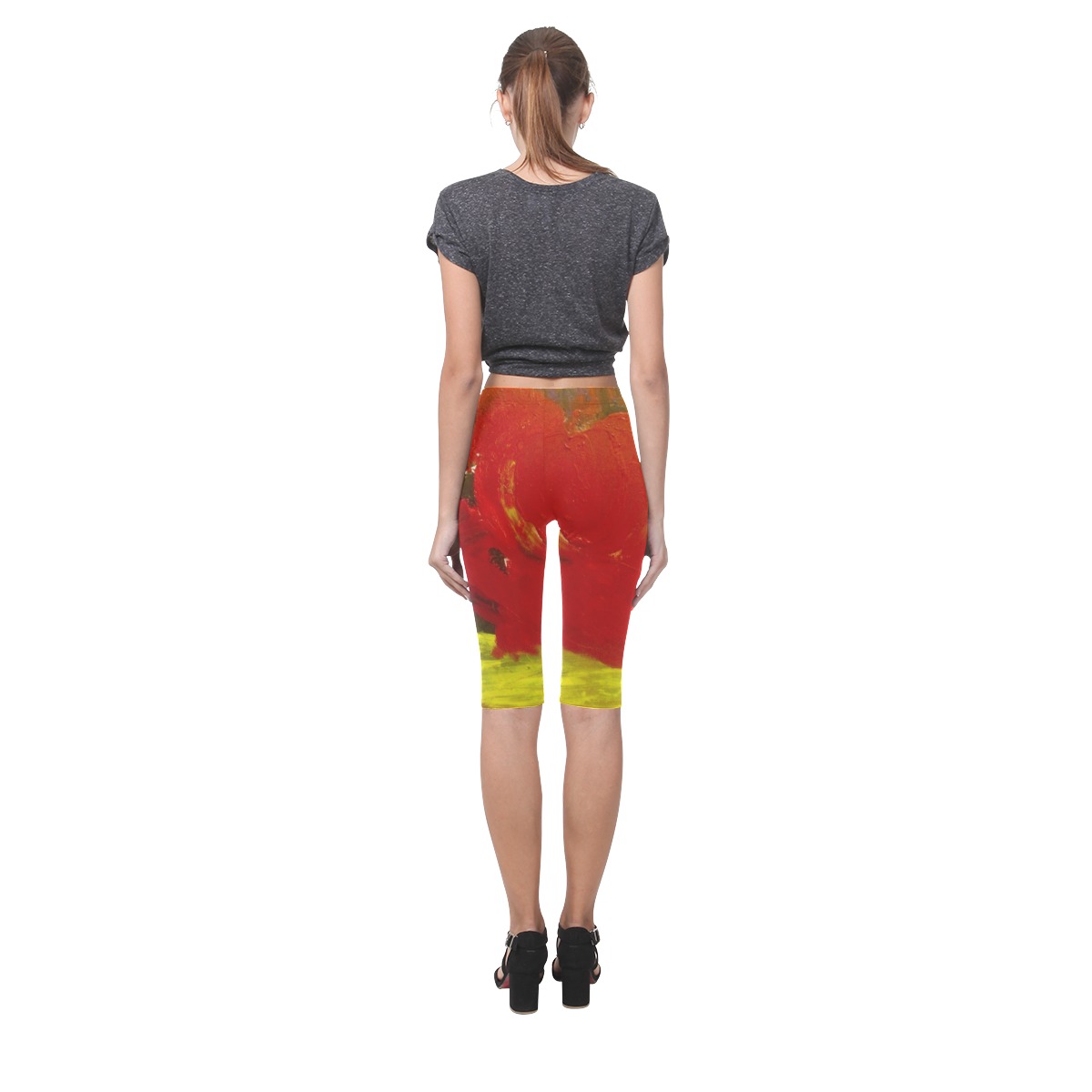 Abstract in Nature Hestia Cropped Leggings (Model L03)