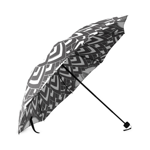 Black and white mandala Foldable Umbrella (Model U01)