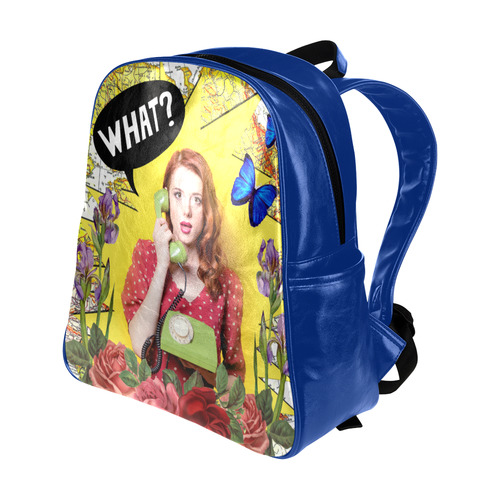 collage_what_gloria sanchez Multi-Pockets Backpack (Model 1636)
