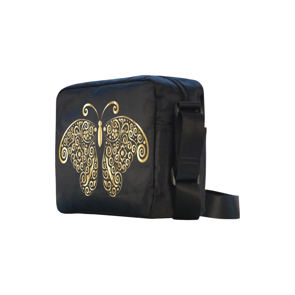 Golden Butterfly Classic Cross-body Nylon Bags (Model 1632)