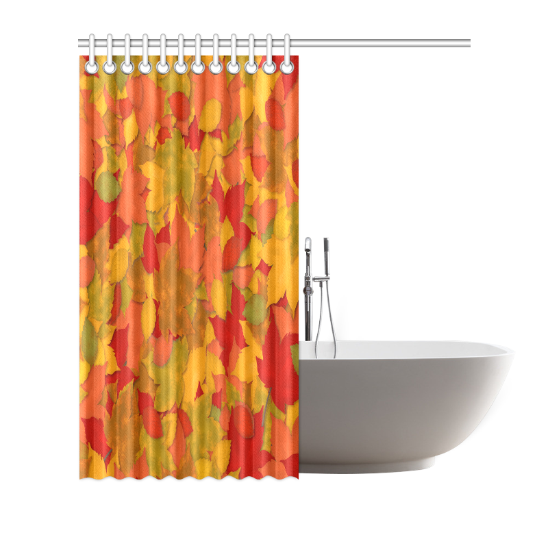 Abstract Autumn Leaf Pattern by ArtformDesigns Shower Curtain 72"x72"