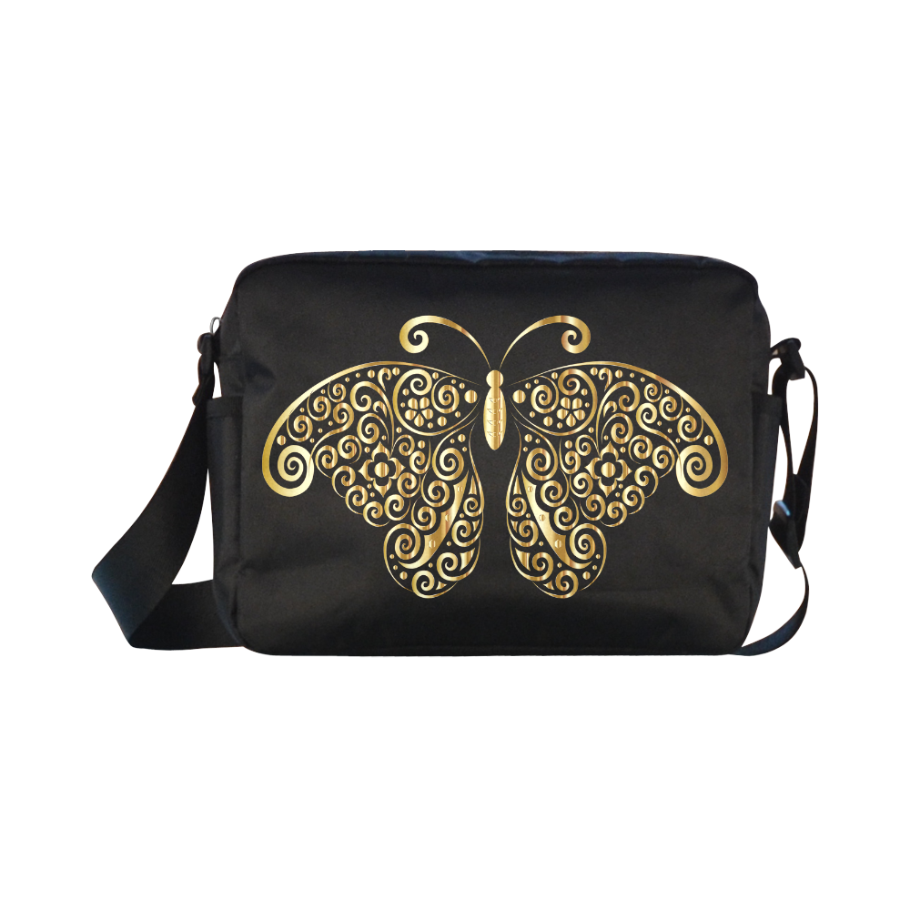 Golden Butterfly Classic Cross-body Nylon Bags (Model 1632)