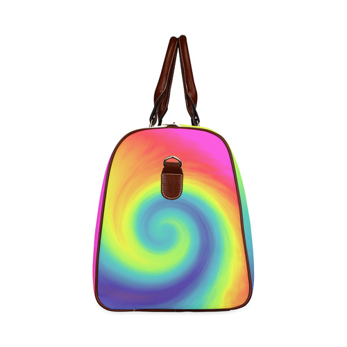 rainbow swirl Waterproof Travel Bag/Small (Model 1639)