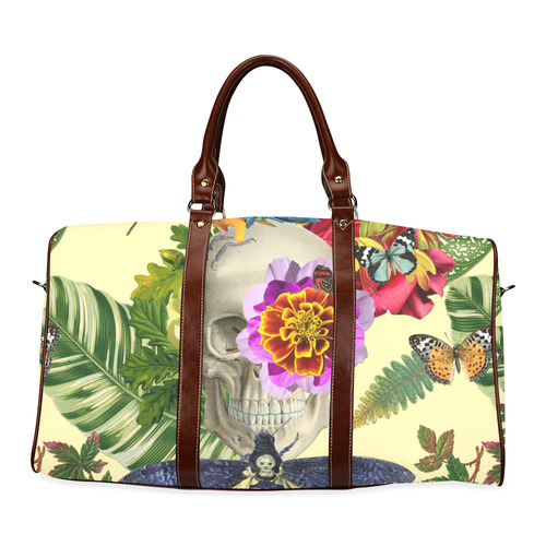 collage_tropical skull_gloria sanchez1 Waterproof Travel Bag/Small (Model 1639)
