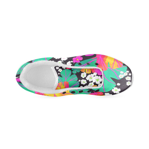 Japanese Colorful Floral Pattern Women’s Running Shoes (Model 020)