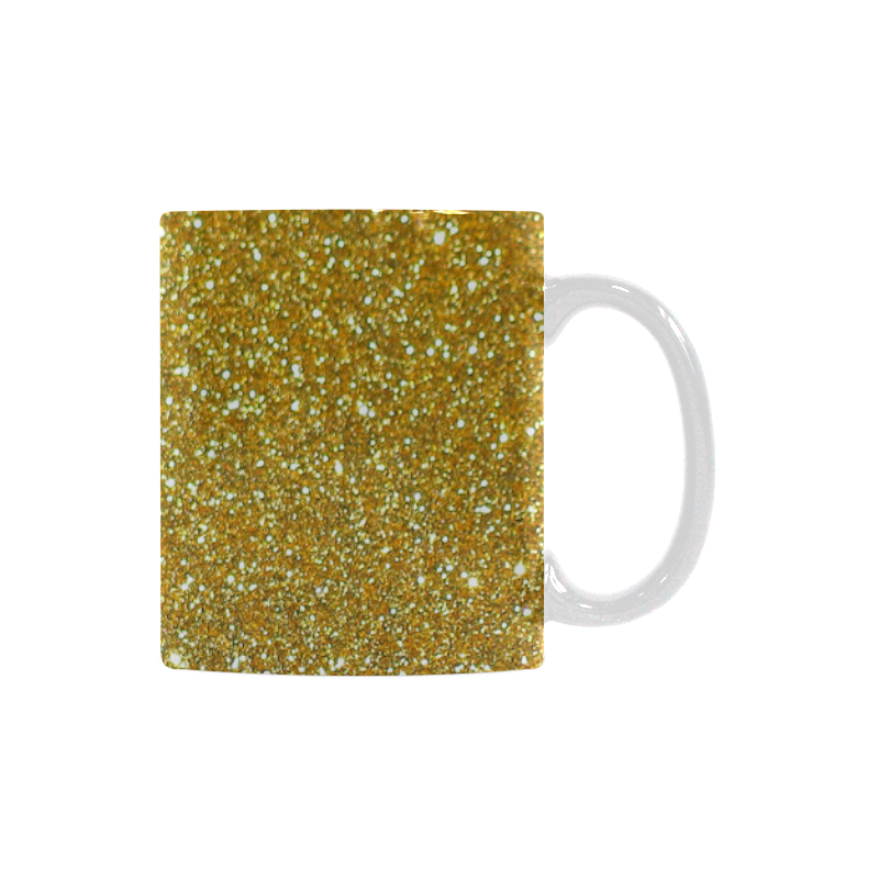 Gold glitter White Mug(11OZ)