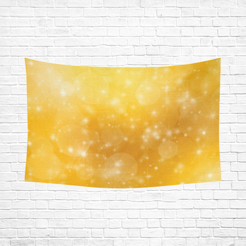 Gold stars Cotton Linen Wall Tapestry 90"x 60"