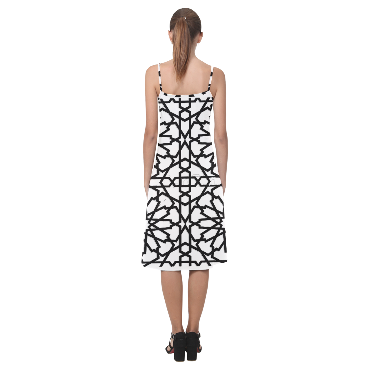 Floral Net Light Alcestis Slip Dress (Model D05)