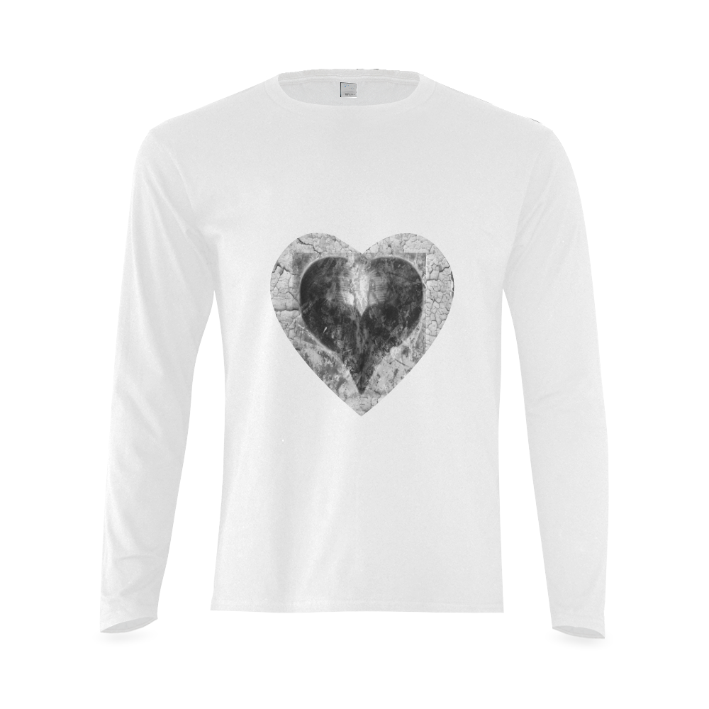 heart11 Sunny Men's T-shirt (long-sleeve) (Model T08)