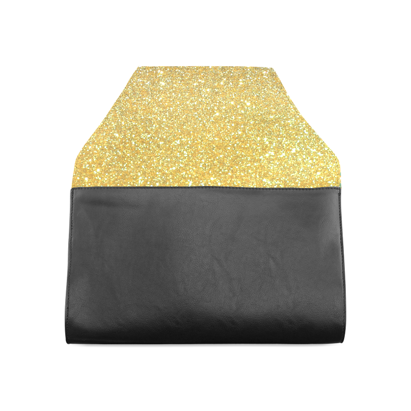 Gold glitter Clutch Bag (Model 1630)