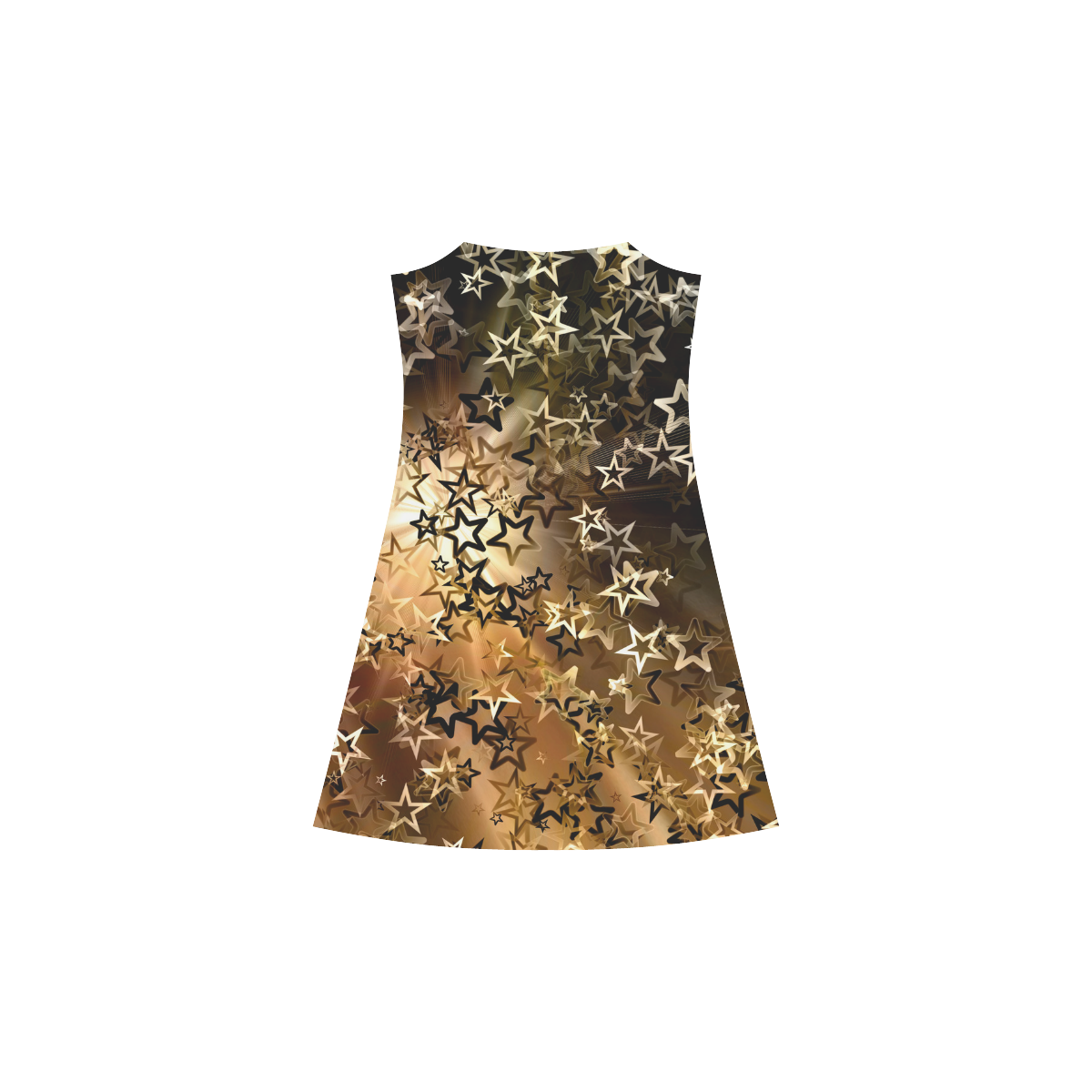 Christmas gold stars Alcestis Slip Dress (Model D05)