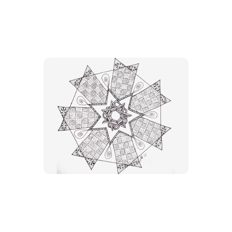 Seven-sided star Rectangle Mousepad