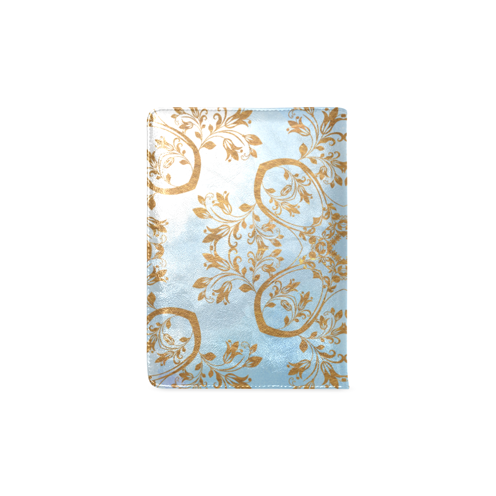 Gold and blue flourish ornament mandala Custom NoteBook A5