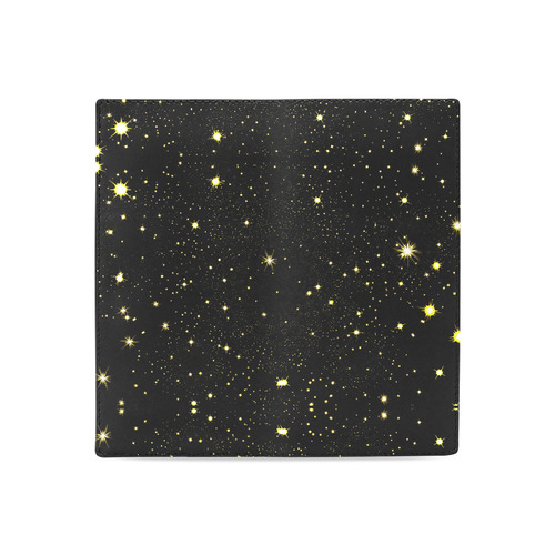 Christmas gold stars night sky Women's Leather Wallet (Model 1611)