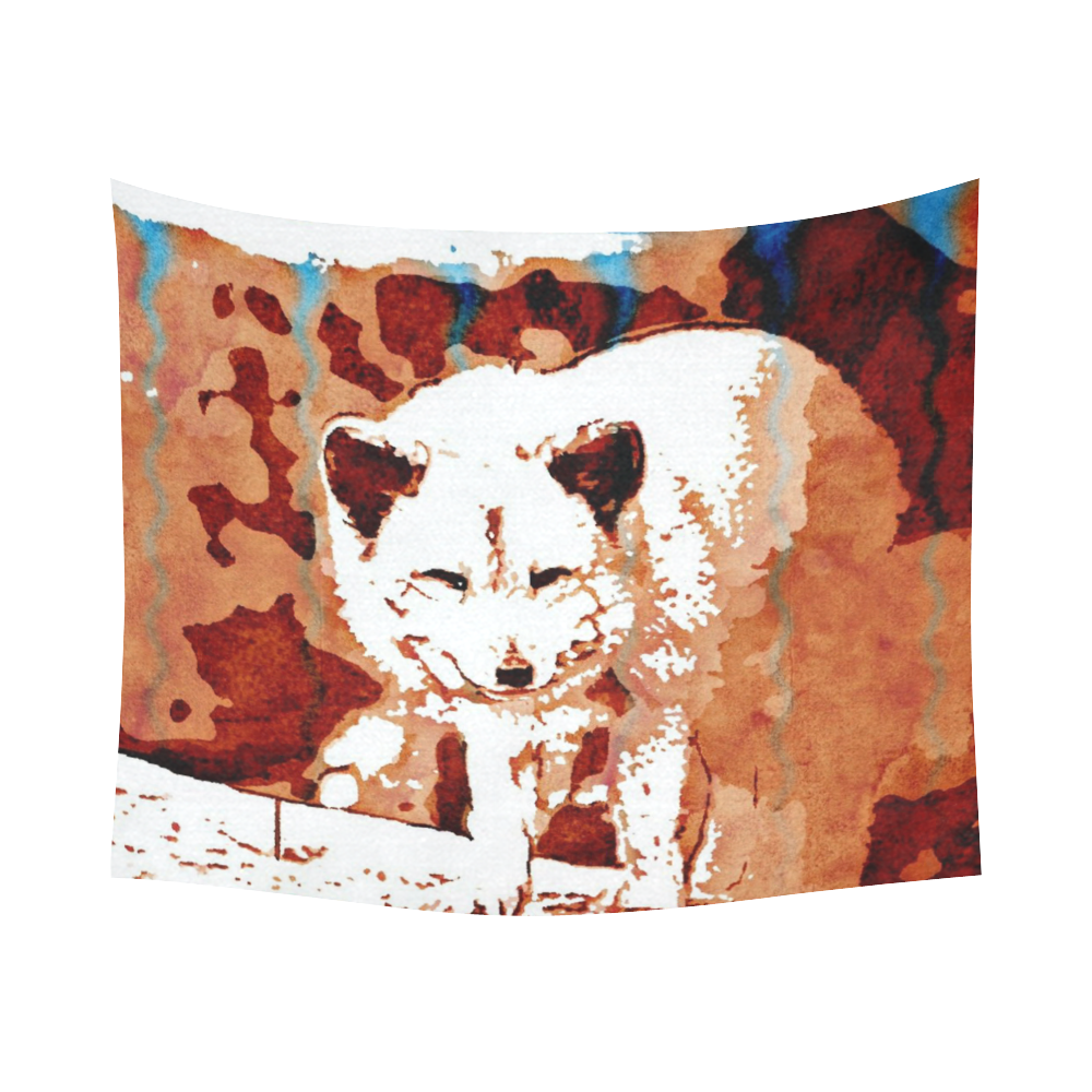 Animal ArtStudio 22916 Wolf Cotton Linen Wall Tapestry 60"x 51"
