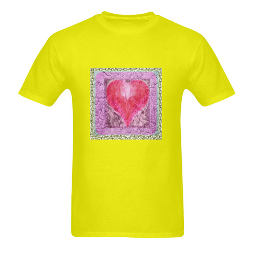 heart Men's T-Shirt in USA Size (Two Sides Printing)