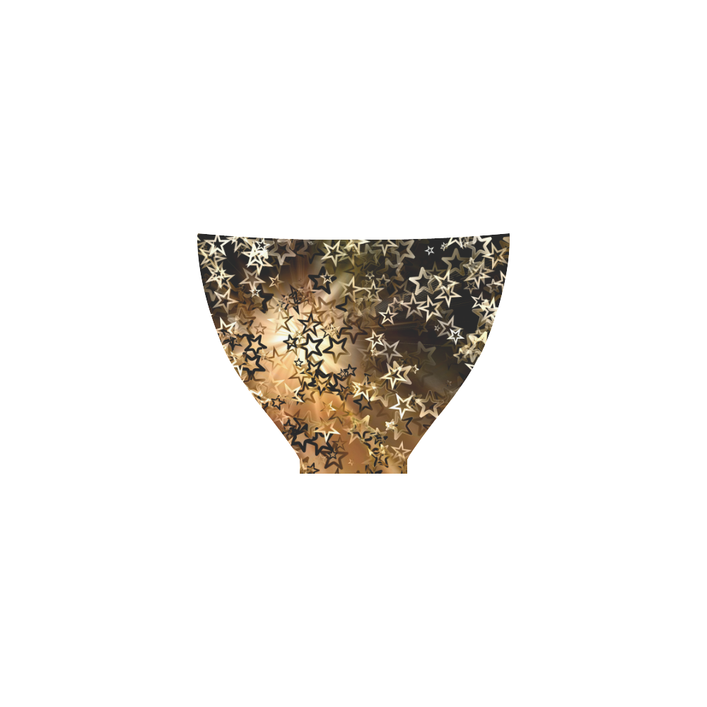 Christmas gold stars Custom Bikini Swimsuit