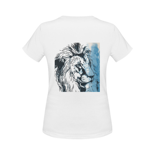 Animal ArtStudio 22916 Lion Women's Classic T-Shirt (Model T17）
