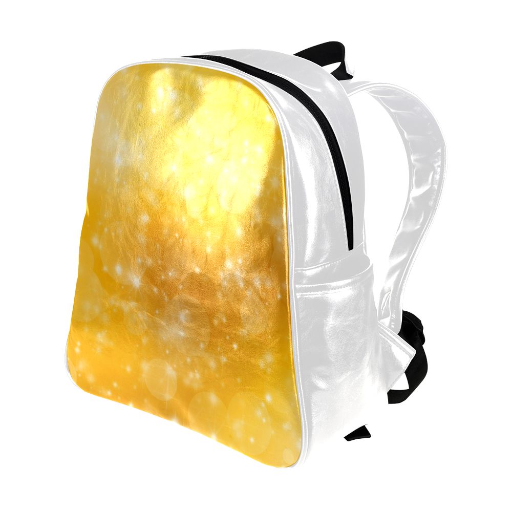 Gold stars Multi-Pockets Backpack (Model 1636)