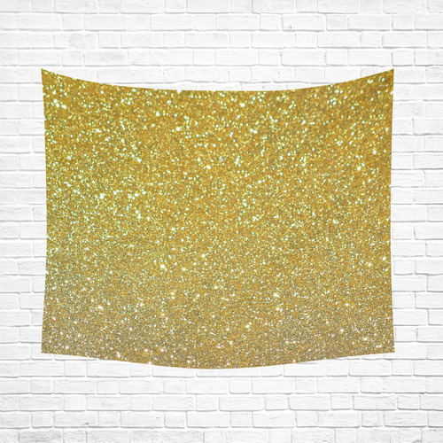 Gold glitter Cotton Linen Wall Tapestry 60"x 51"