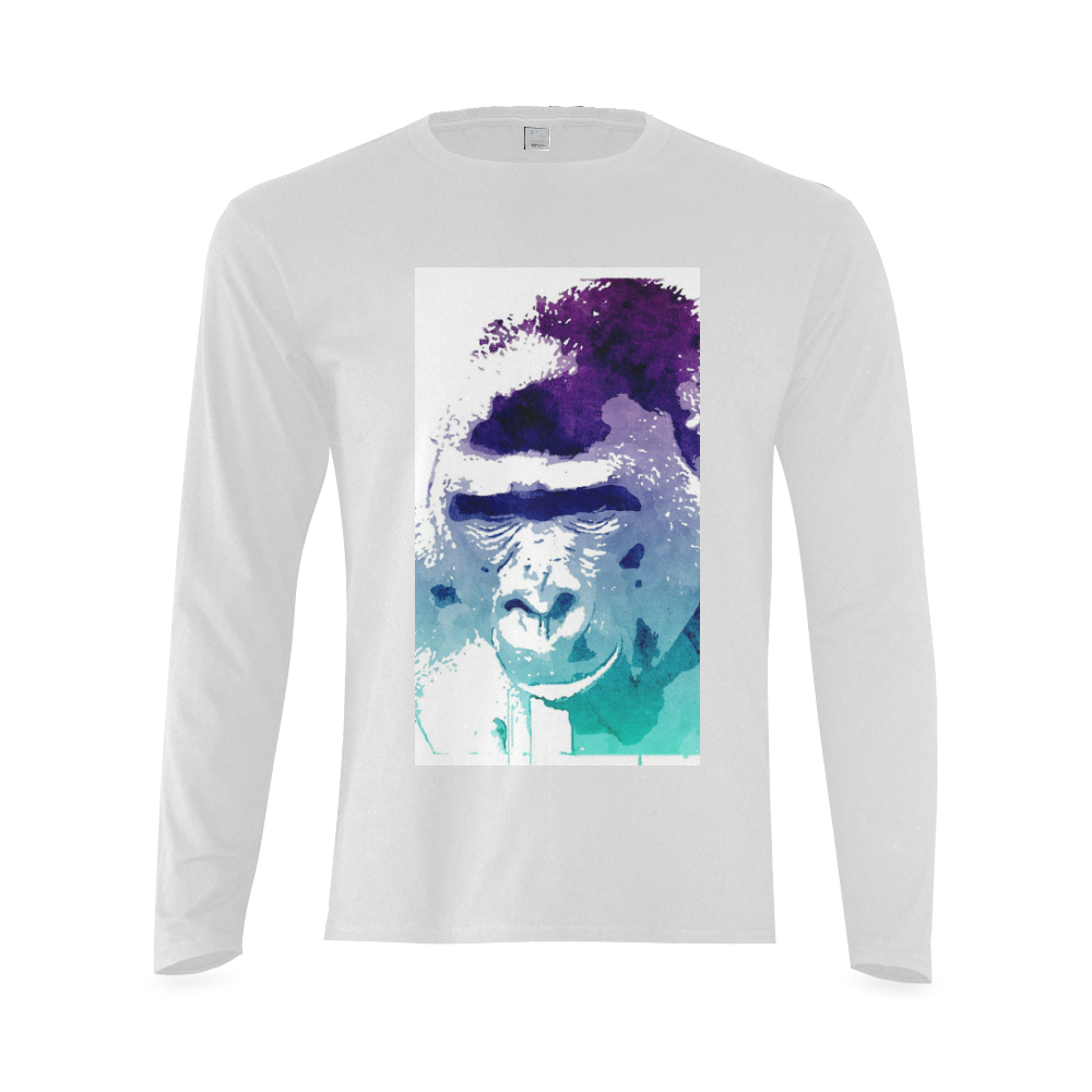 Animal ArtStudio 22916 Gorilla Sunny Men's T-shirt (long-sleeve) (Model T08)