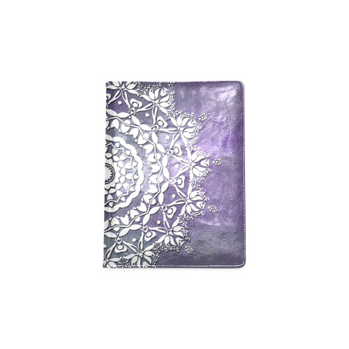 Floral watercolor Violet and white mandala Custom NoteBook B5