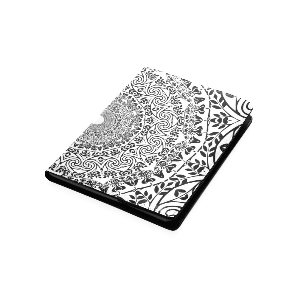 Deep black and white  mandala Custom NoteBook B5