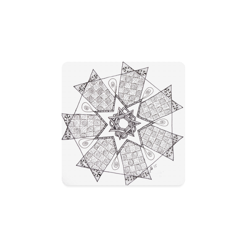 Seven-sided star Square Coaster