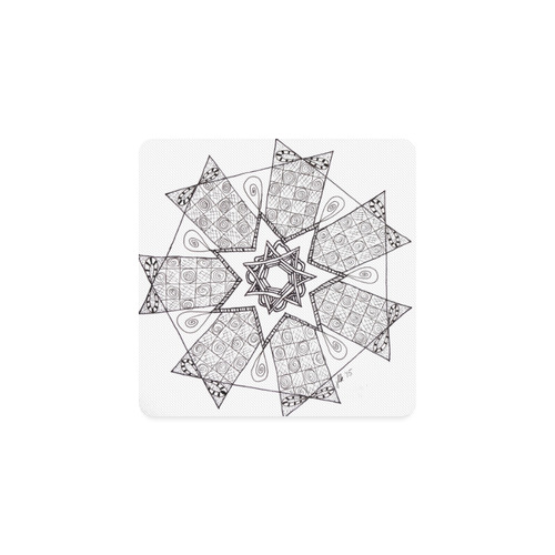 Seven-sided star Square Coaster