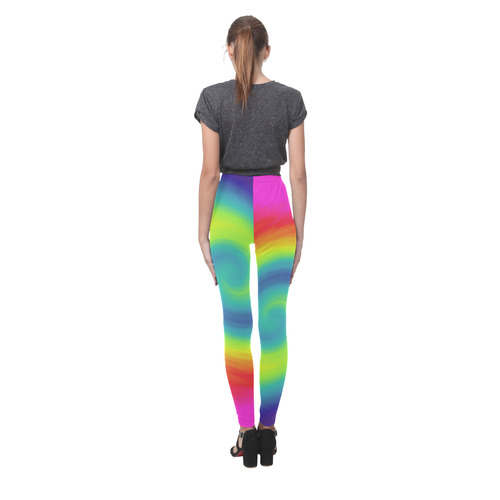 rainbow swirl Cassandra Women's Leggings (Model L01)