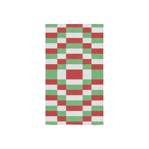 Christmas red and green pattern fabric Custom Towel 16"x28"