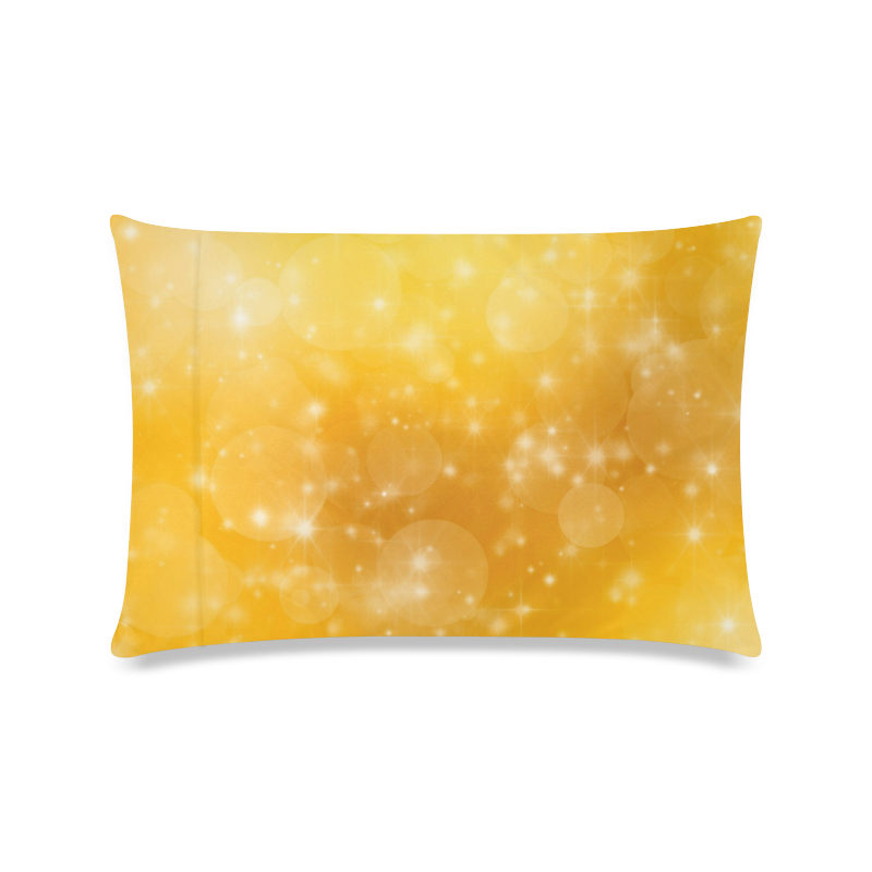 Gold stars Custom Zippered Pillow Case 16"x24"(Twin Sides)